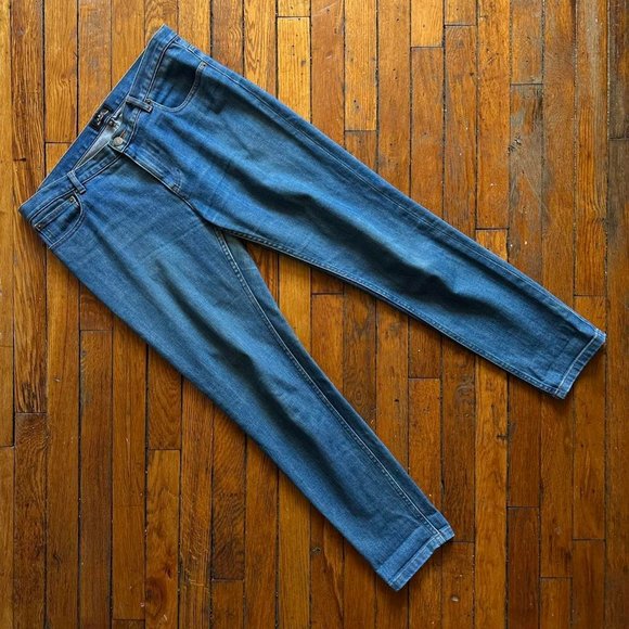 A.P.C. Jean Etroit Court Men's Blue Faded Distressed Designer Denim‎ Jeans. - Picture 1 of 8